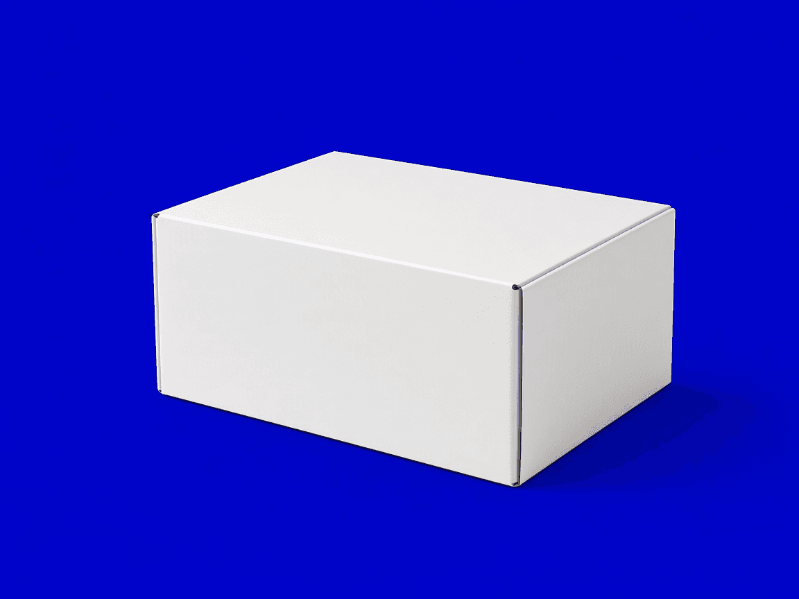 Plain, unbranded delivery box